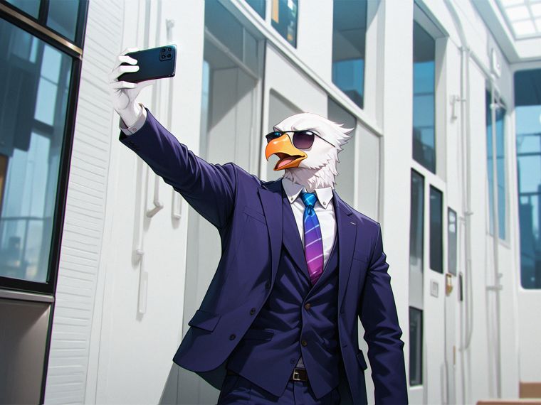 Barron taking a selfie