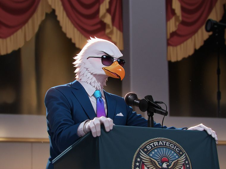 Barron giving a speech